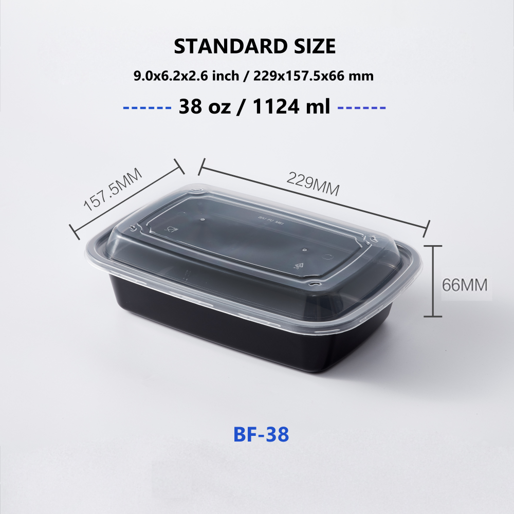 6 Compartment Disposable Bento Box Customized Pp Plastic 500Ml American  Square Food Container 3 Lunch